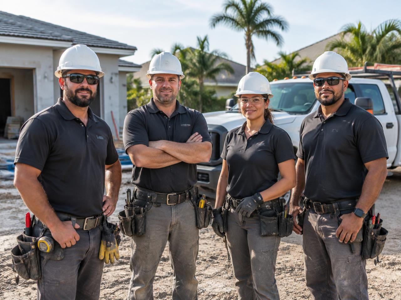 12X Construction crew on a South Florida job site